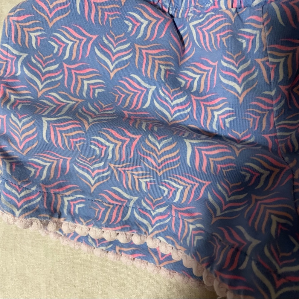 Vineyard Vines Kids' 4T Blue and Pink Leaf Print Shorts
